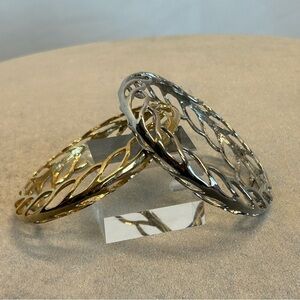Butler Vintage silver/gold tone bangle bracelets